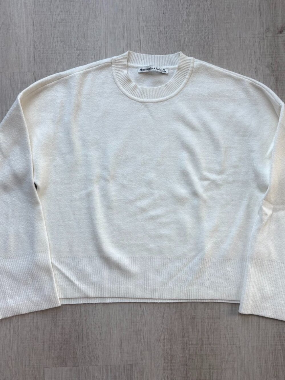 Abercrombie Luxe Loft Long Sleeve Crewneck Sweater - Women XS - Ivory